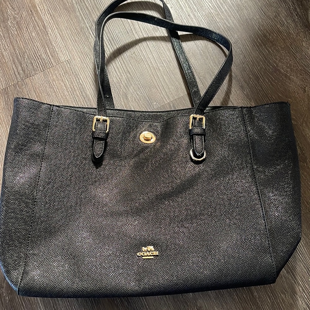 Black Coach shoulder purse